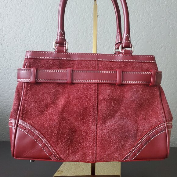 Coach Hampton Satchel F11208 Burgundy - Picture 4 of 7